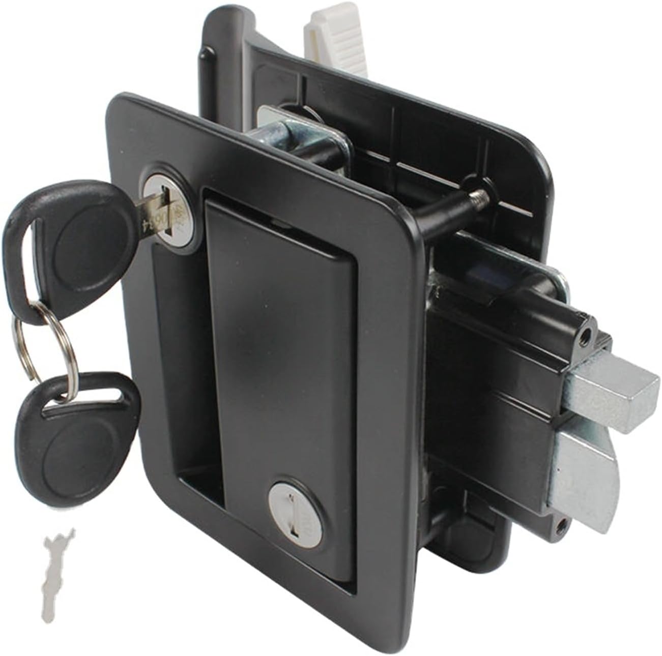 Black Color Zinc Alloy Reversible Double Side Trailer Camper Caravan RV Door Lock 1Pcs