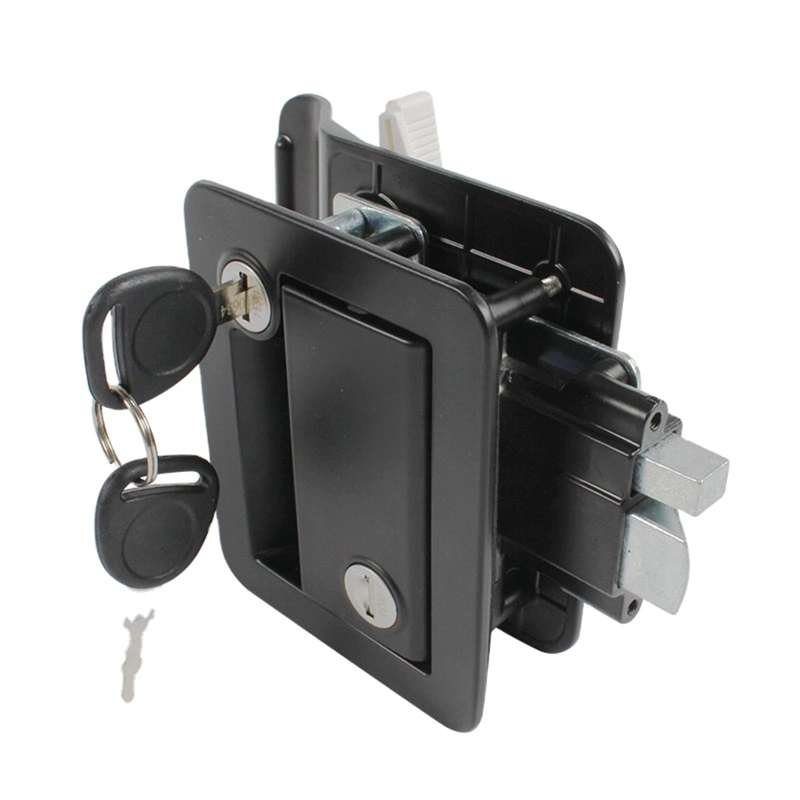 Serrure de porte double face noire en alliage de zinc 1 pièce