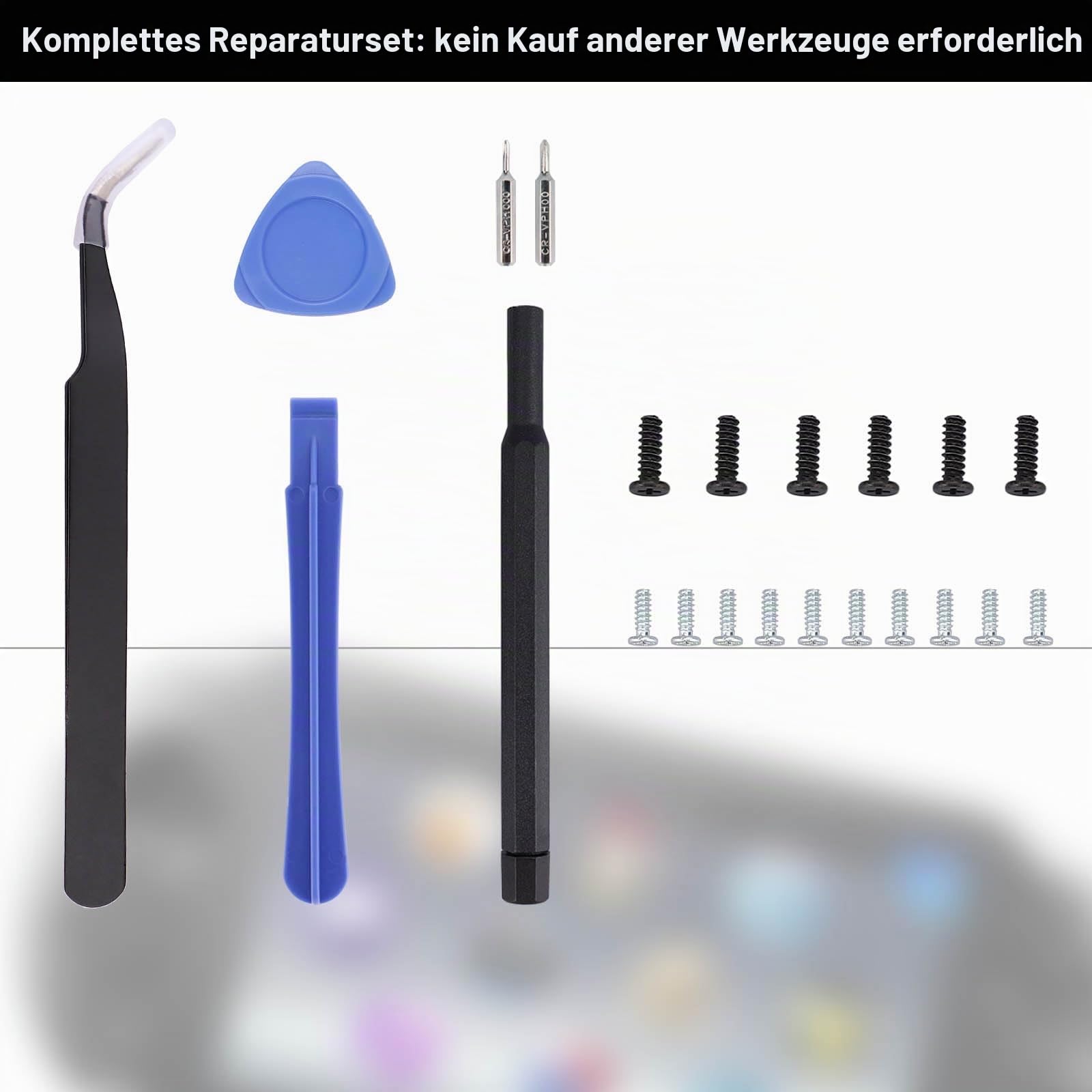 Joysticks Ersatz für PS Vita 2000 2001, analoger 3D-Daumenstick mit Thumbstick-Griffen und Schrauben für PSV 2000, 2 Stück