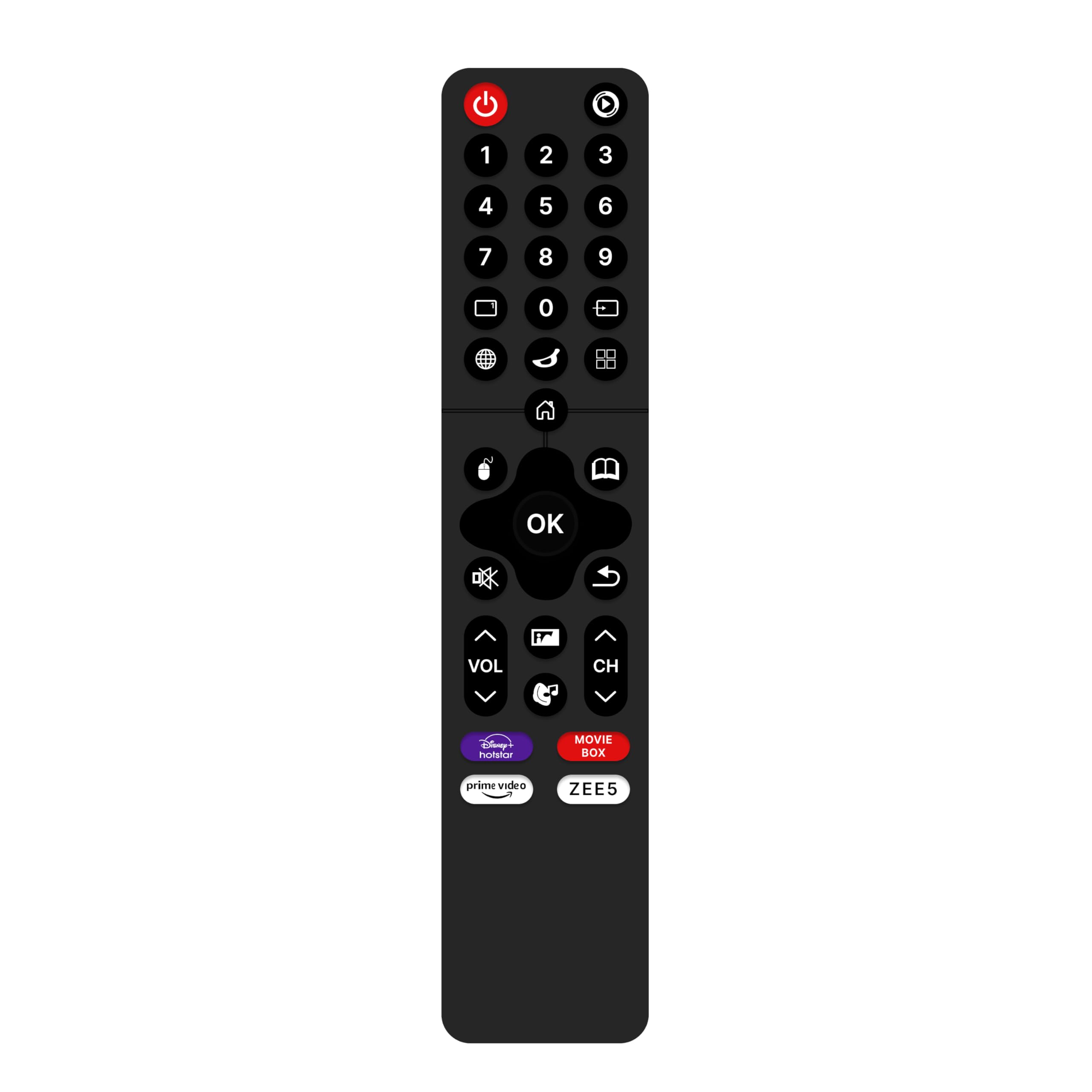 ZIEVA Compatible with VW (Visio World) Smart Tv Remote – Without Voice - Hot Keys Hotstar, Movie Box, Prime Video, Media and ZEE5 Use for LCD LED OLED QLED UHD 4K Android TVs (B0CV5S5NF2) Amazon Price History, Amazon Price Tracker