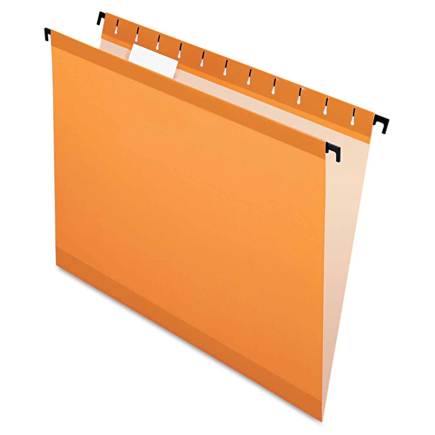 Pendaflex SureHook 615215ORA Poly Laminate Hanging Folders, Letter, 1/5 Cut, Orange, 20/Box (PFX615215ORA)