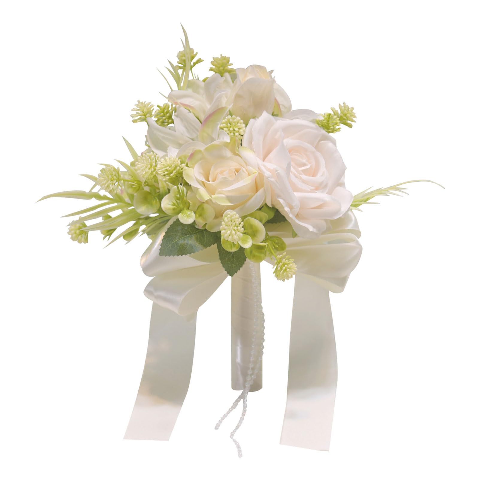 Xinsheinelry Bridal Bouquets Artificial Rose Flower Wedding Bridal Bouquets for Wedding Ceremony Decorations Party Table Centerpieces Bride Flower Decoration