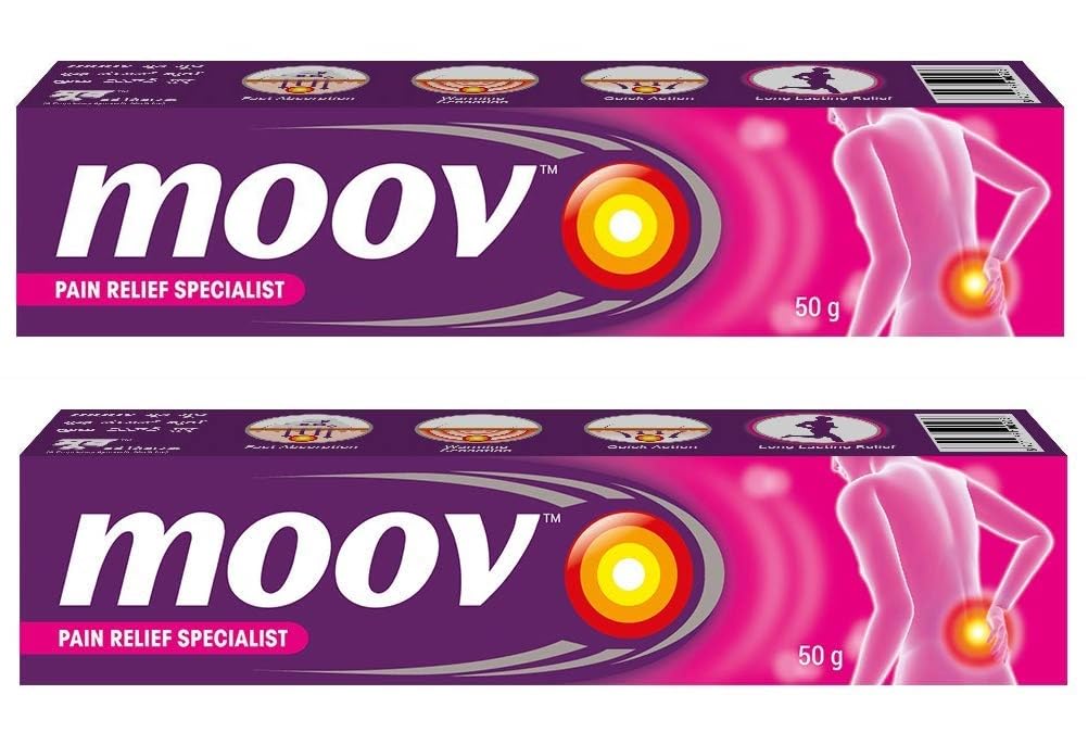 Moov Pain Relief Cream 50g - Fast and Effective Muscle and Joint Pain Relief (Pack of 2)