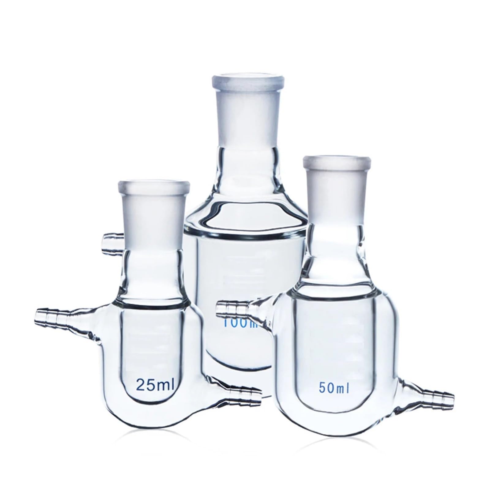 Matraz de vidrio de una sola boca con camisa, matraz de vidrio de doble capa, frasco de reacción de 25 ml, 50 ml y 100 ml, frasco de reacción de una sola boca inlaboratory 24/29(25ml)