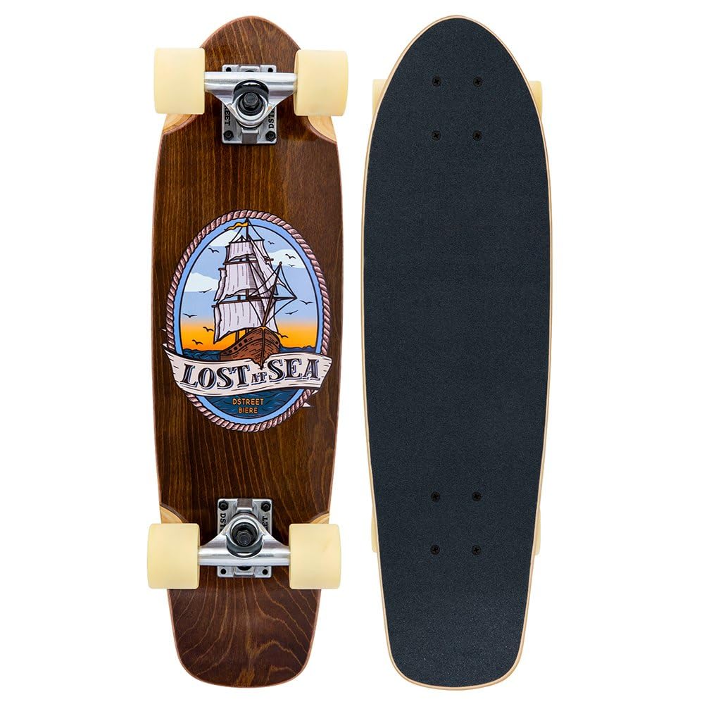 D Street Cruiser Lost At Sea Factory Skateboard Complet Marron 7,5"