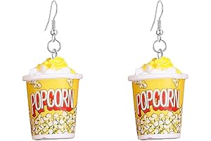 Emulational Popcorn Earrings: A Quirky and Appetizing Treat for Your Ears