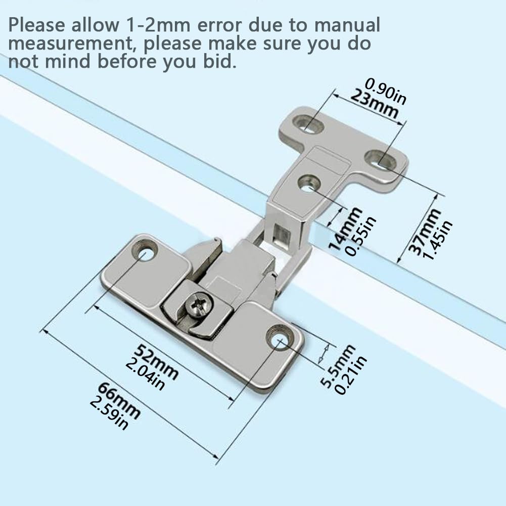 Angle Cabinet Hinges Full Opened Door Hinge, 270 Degree Hinge Corner Cabinet Large Angle Hinges SiegYma 2Pcs for Folding Door Corner Hinges (full cover 3/4) (?3/4?)