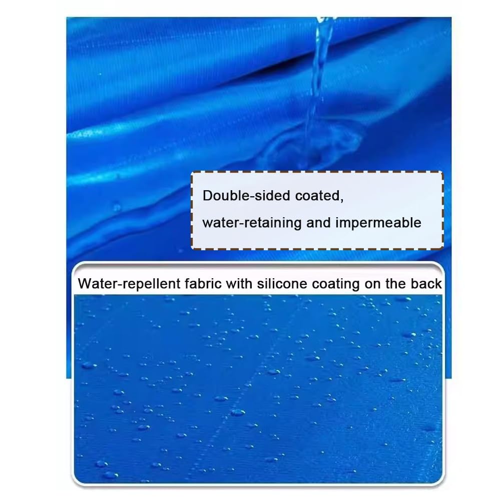 Générique Bâche Souple en PVC pour Bassin à Poissons avec Cadre en Acier, Aquarium Hors Sol Pliable, Panneau de visualisation, Bassin ornemental et réserve d'eau, vanne de vidange (150 x 100 x 90 cm)