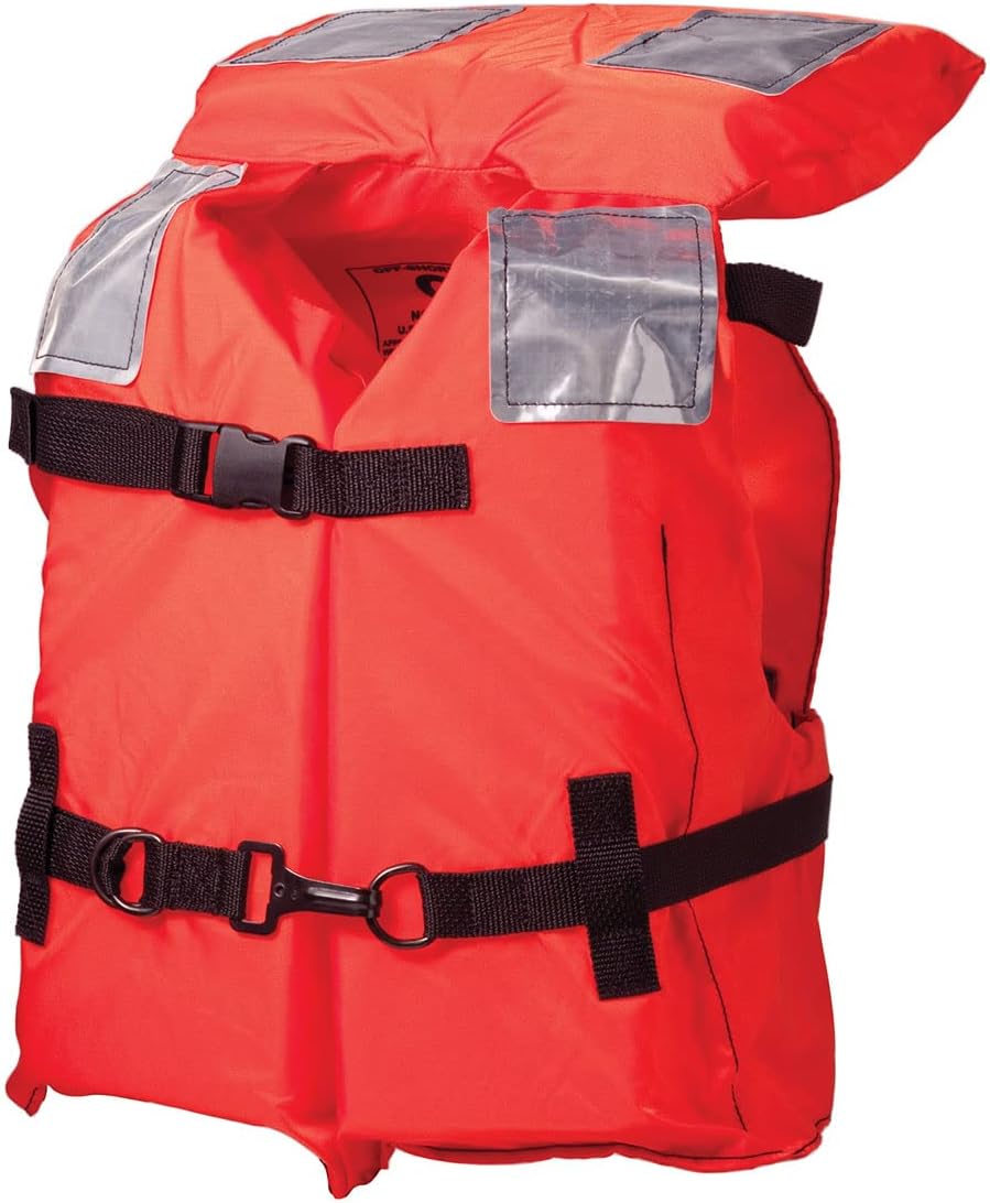 Kent Commercial Type I Jacket Style Life Jacket, Orange
