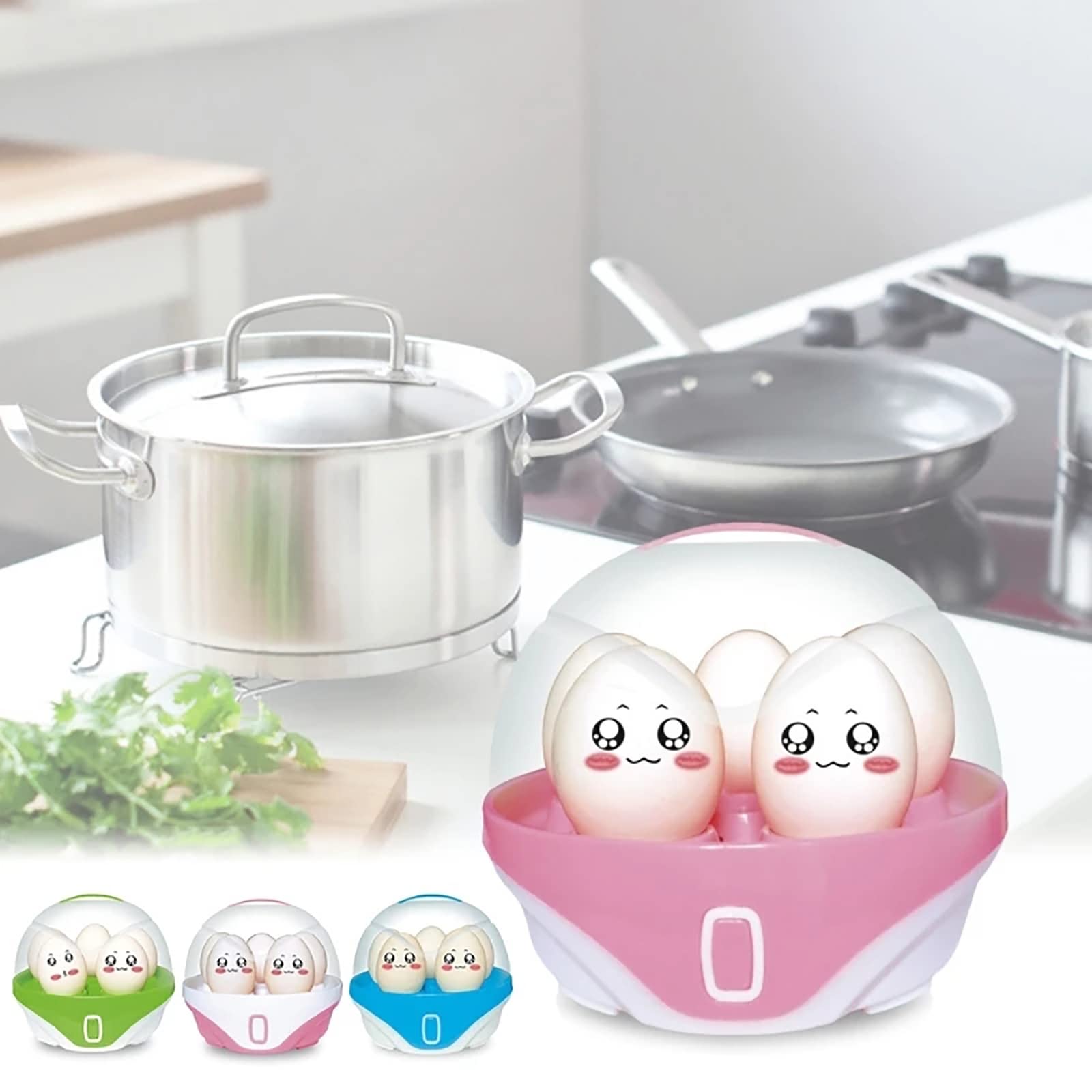 Cuiseurs à œufs Coileur à œufs multifonctionnels Portable chaudières maison outil de cuisson la pour Un Usage Quotidien(Bleu)