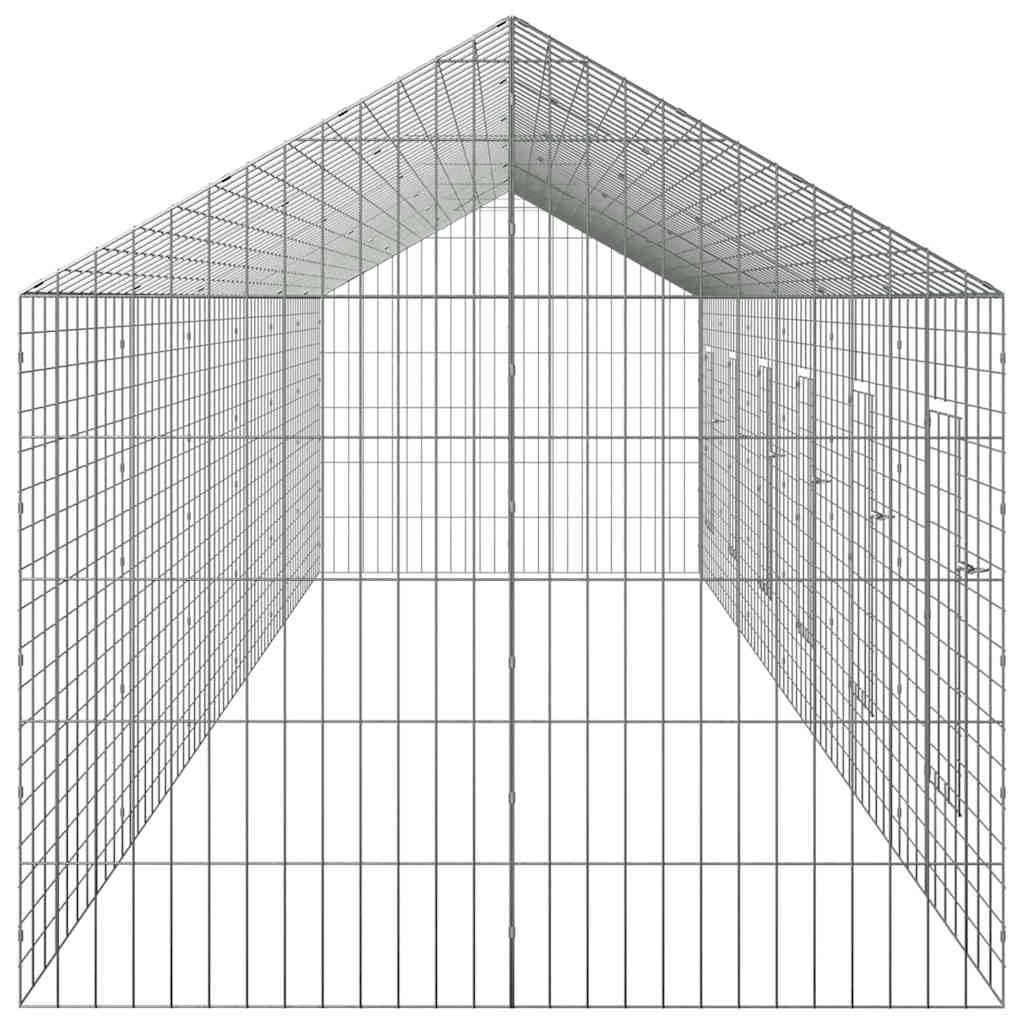 Hasenkäfig Silber 600 x 78 x 78 cm Verzinkter Stahl