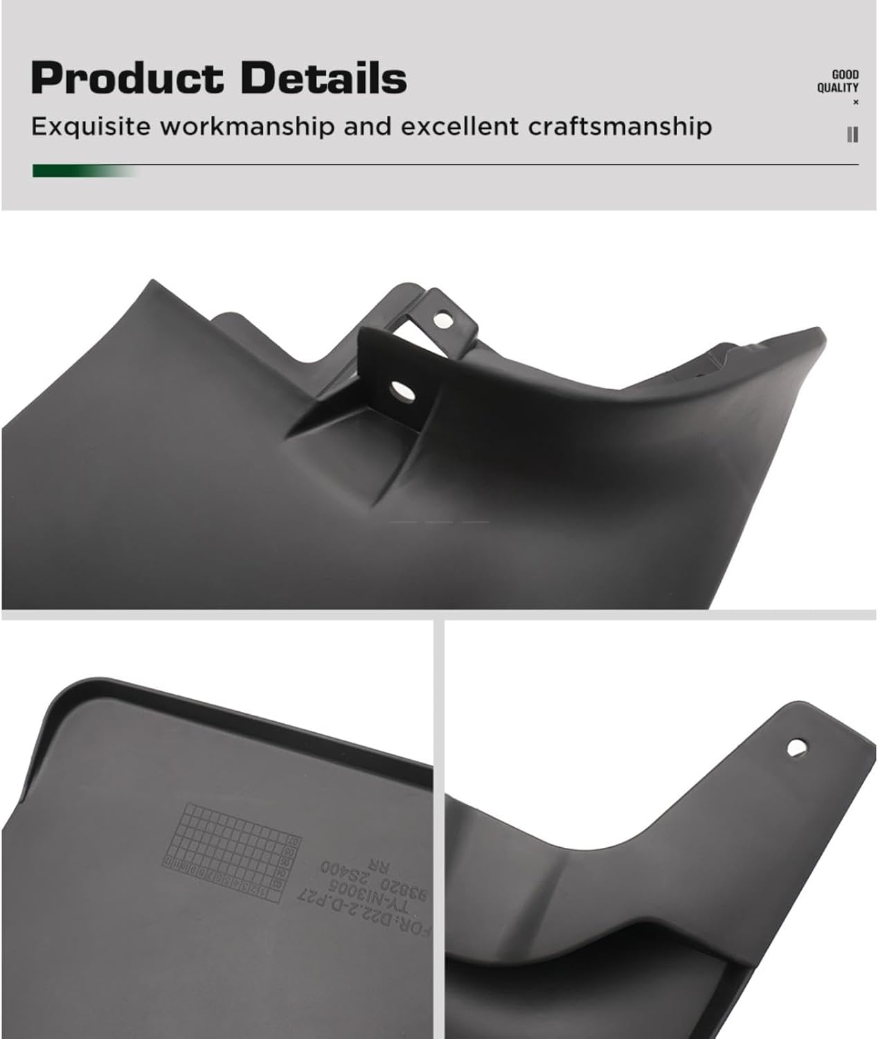 4PCS Car Mud Flaps Splash Guards Mudguards Car Mud Flaps Compatible with Nissan Pick-up 2X2 2WD Navara Frontier D22 1996 1997 1998 1999 2000 2001 2002 2003 2004