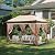 VEVOR Pop up Gazebo for 8-10 Person, with Mosquito Netting, Metal Frame, and PU Coated 250D Oxford Cloth, Outdoor Canopy Shelter for Patio, Backyard, Lawn, Garden, Deck, 11 x 11 FT, Brown