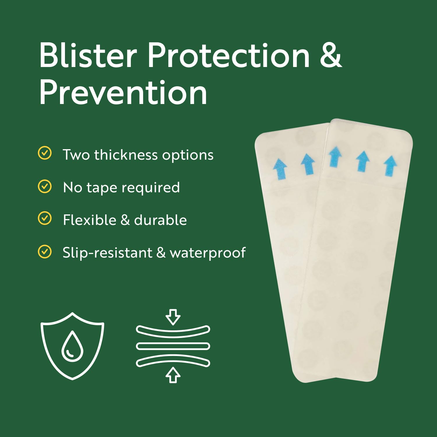 4Skin Skin Armor - Vendajes contra ampollas para curación y prevención de heridas - Protección transparente y resistente al agua para el cuidado de la piel para atletas - Protector flexible de soporte
