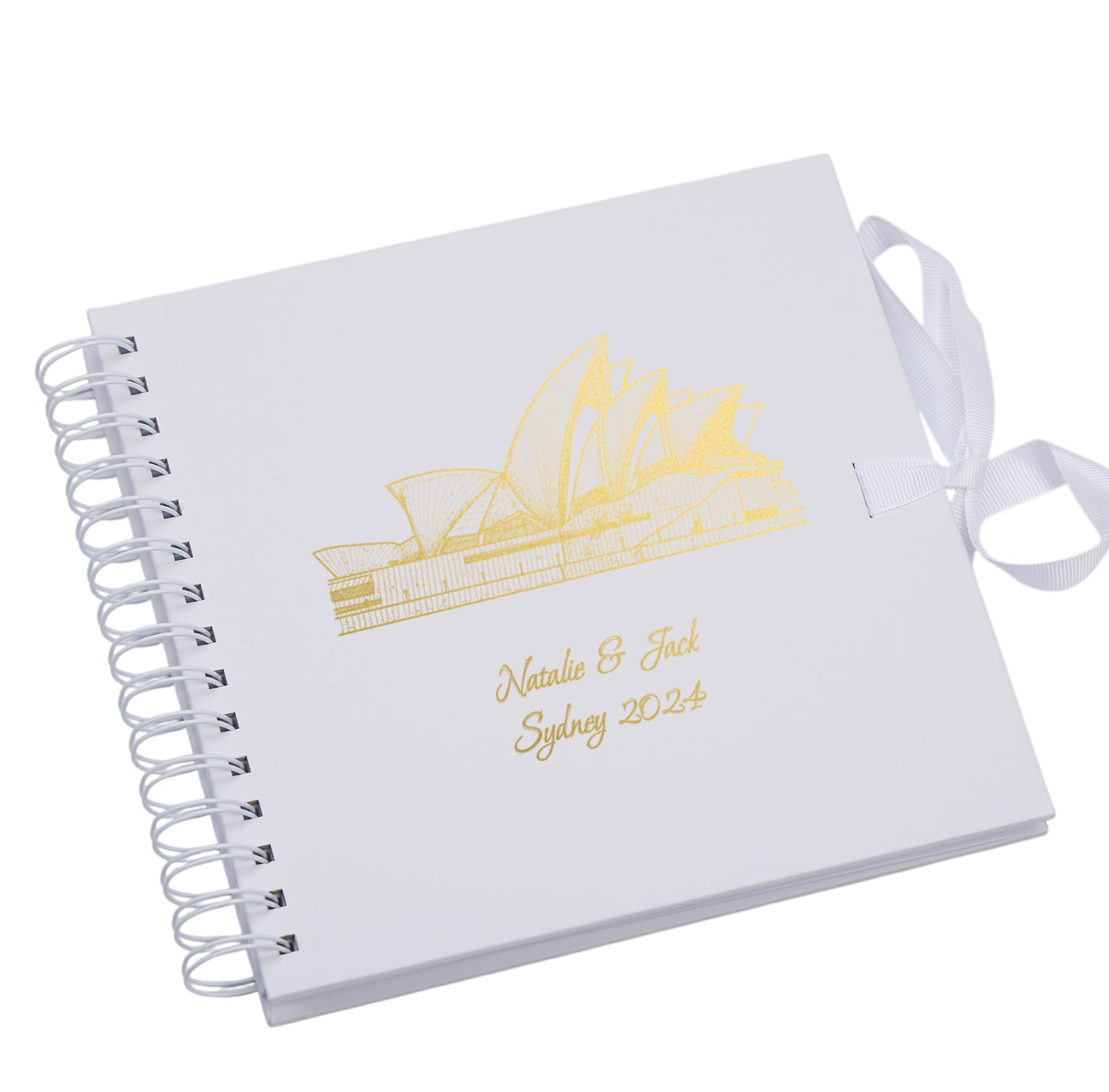 Personalised Australia Travel Sydney, Photo Album or Scrapbook Multiple Colours (White)