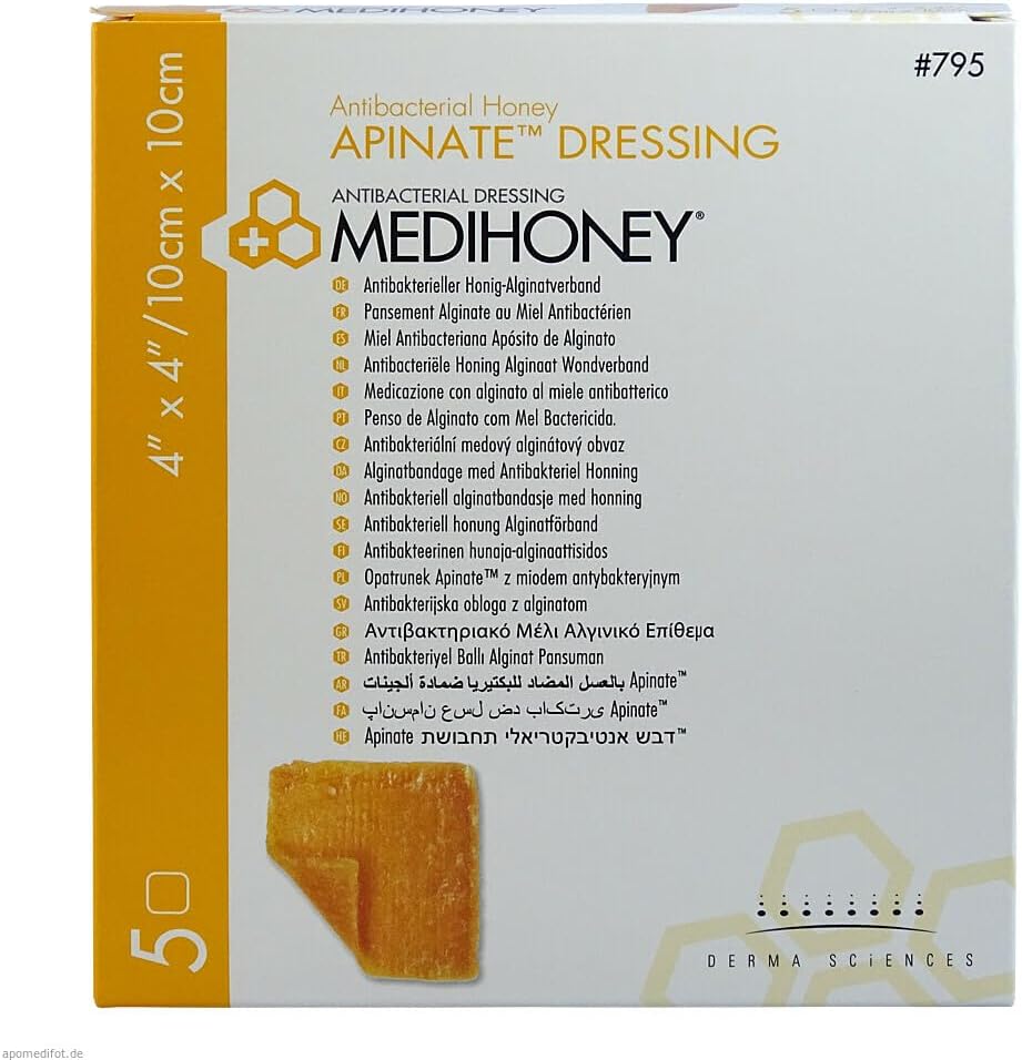 Medihoney Apinate Square Dressing, 10 x 10 cm