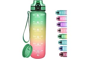 GOSWAG 32oz Motivational Water Bottle