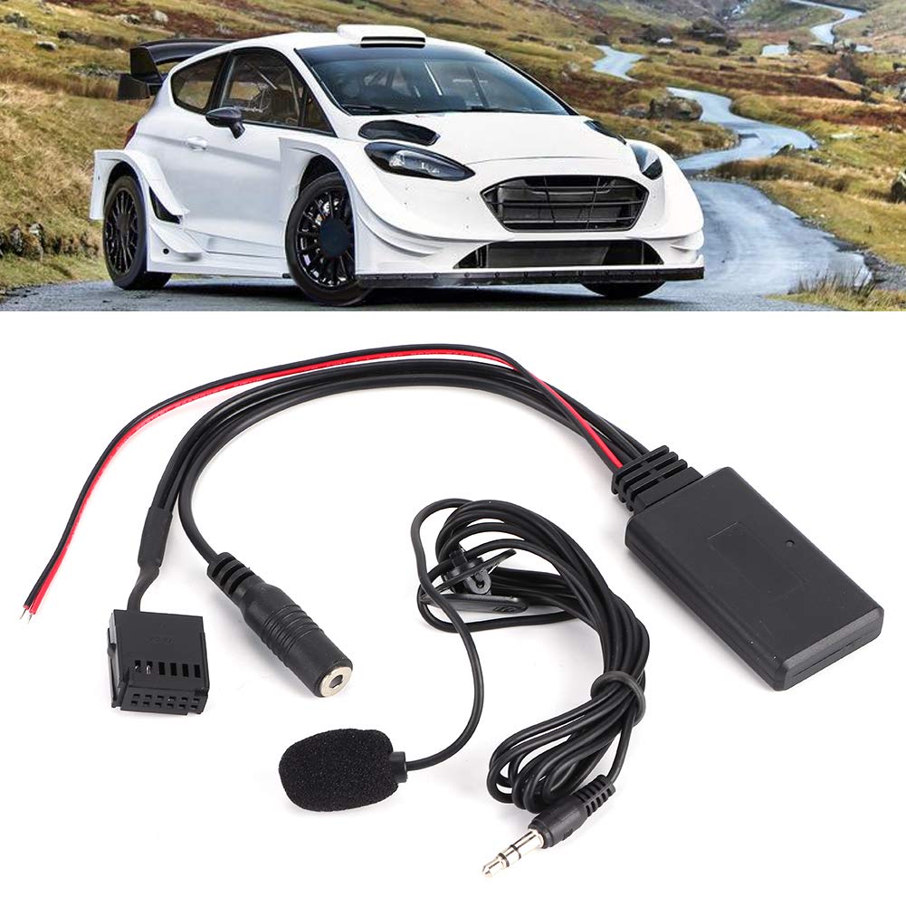 KIMISS Adapter Bluetooth Samochodowy z Mikrofonem, Zestaw Głośnomówiący AUX-IN, Pasuje Do Focus 6000CD+, Przewód