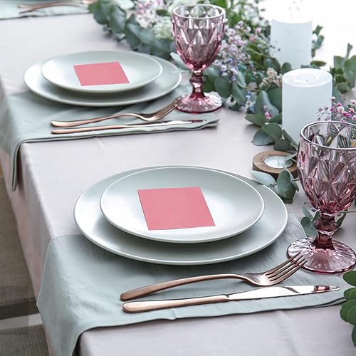 Miniatura 6 de Paquete de 100 servilletas de cóctel, servilletas de bebidas de 2 capas de alta calidad, servilletas rosadas, servilletas de cóctel desechables