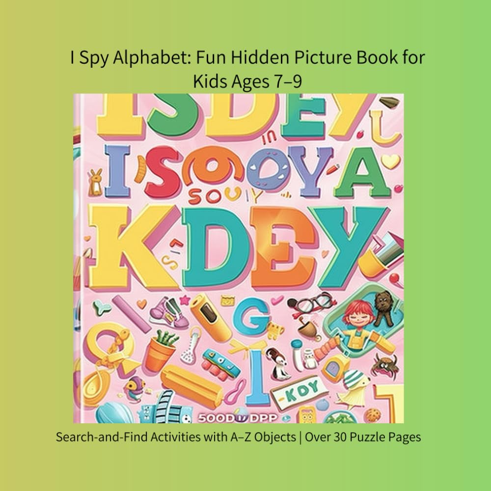 I Spy Alphabet: Fun Hidden Picture Book for Kids Ages 7–9: Search-and-Find Activities with A–Z Objects | Over 30 Puzzle Pages