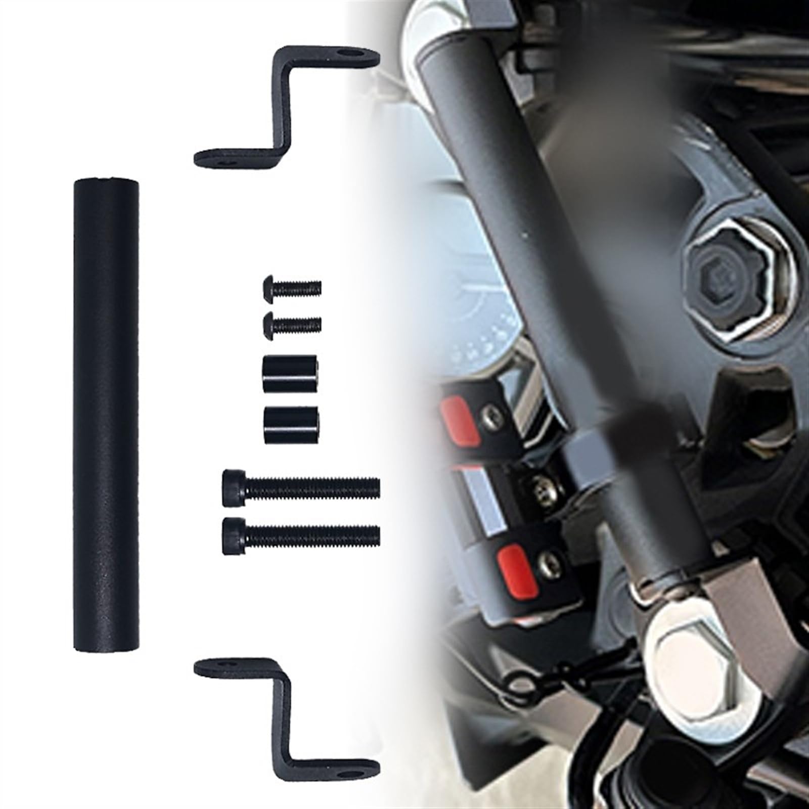 Support GPS Kawasaki Ninja 400 anti-vibration double diamètre - 8