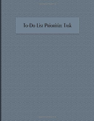 To-Do List Prioritize Task: Blue Ocean Notebook To Prioritize Your Tasks More Efficiently | Numbered Pages Designed In Blocks With Line Numbers
