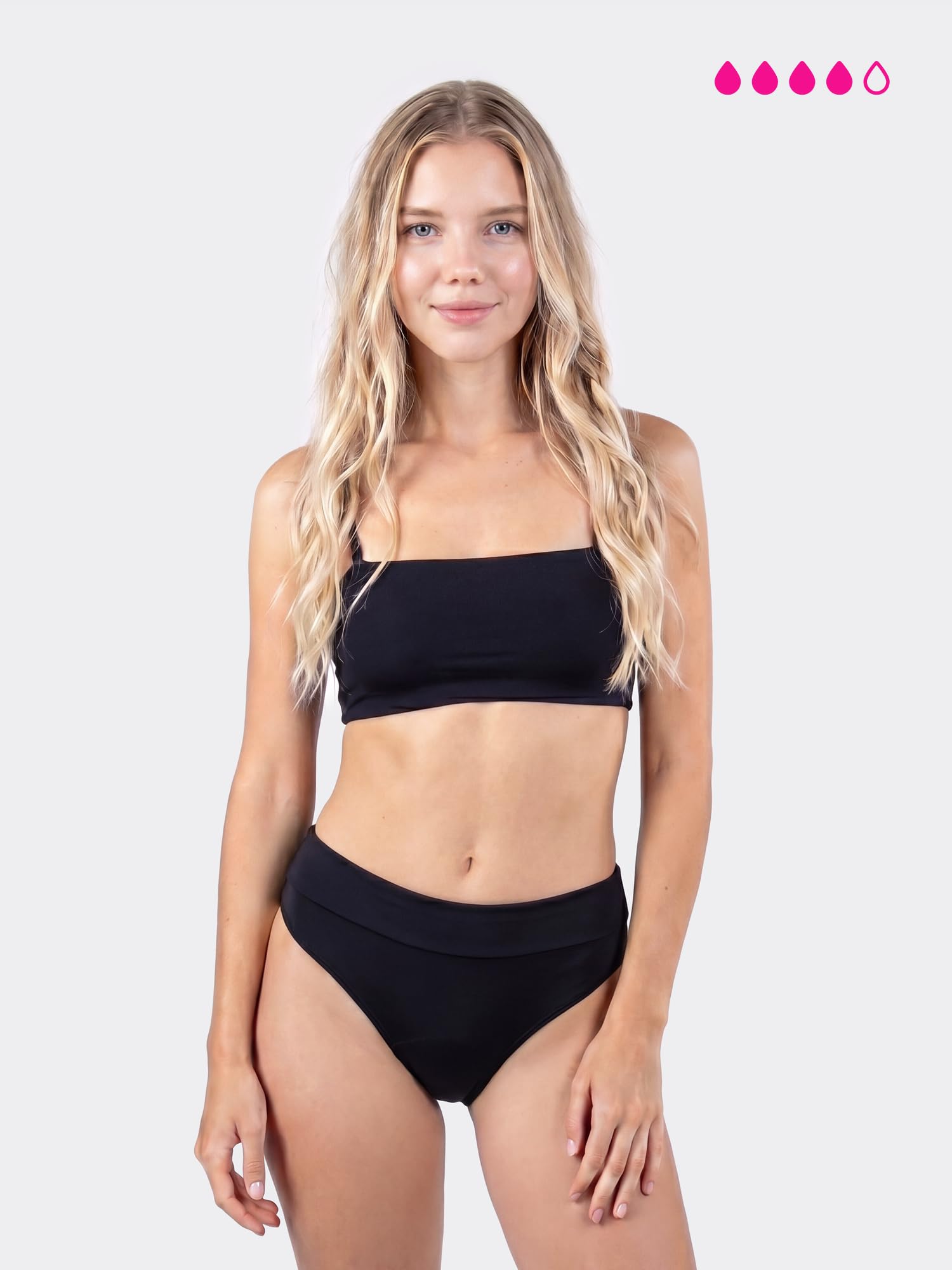 MYLILY Perioden Bikinihose Damen, Mädchen & Teenager Basic | Perioden Bademode zum Schwimmen in Pool & Meer | 3-4 Tampons | Auslaufsicher, Geruchsneutral, Oeko-TEX, Vegan