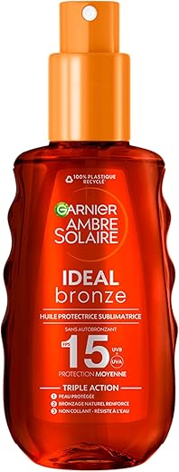 Garnier Ambre Solaire Ideal Bronze Huile protectrice sublimatrice Huile protectrice sublimatrice de...