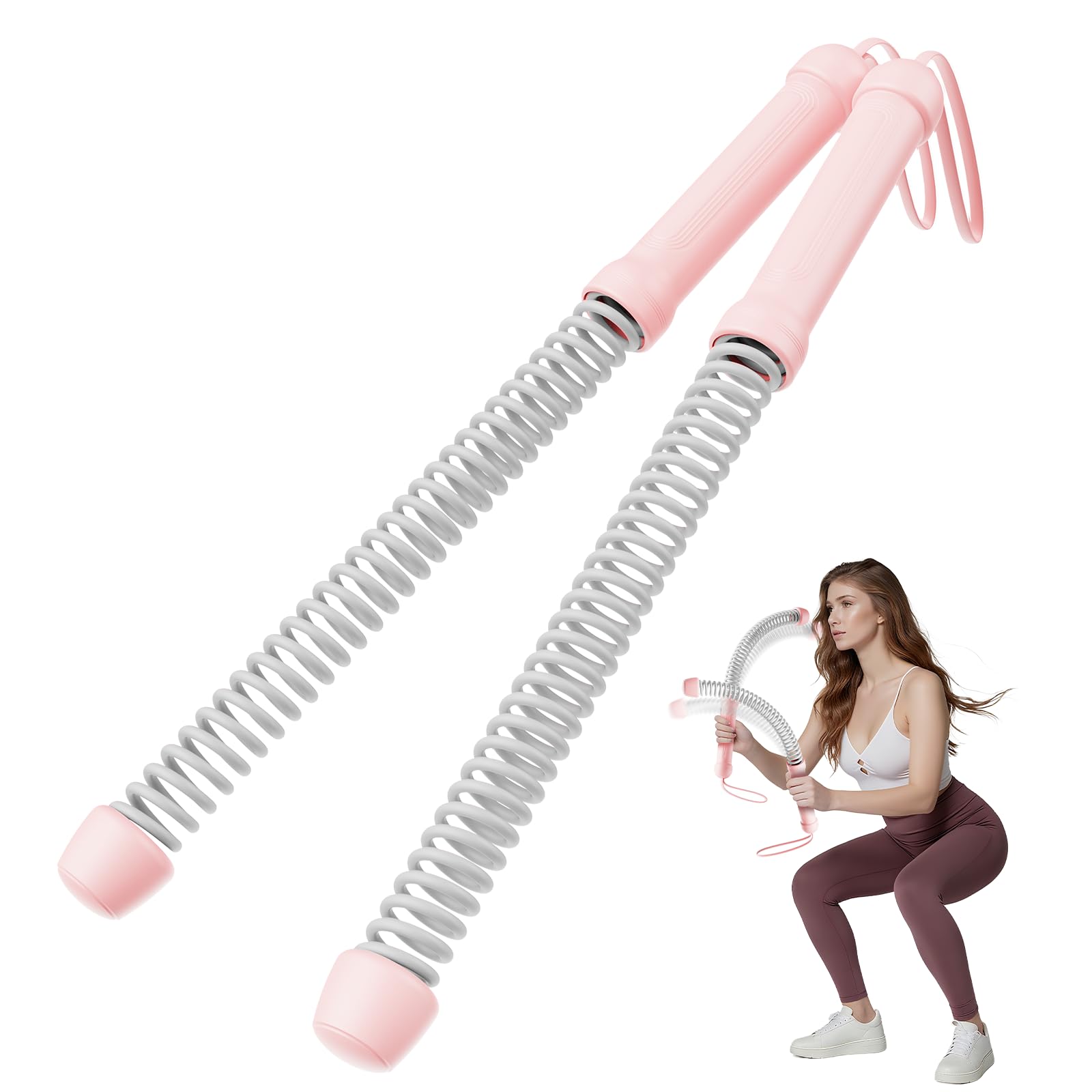 Photo 1 of Weighted Ropeless Battle Ropes for Home Gym: 2PCS Heavy Duty Cordless Battle Ropes for Strength Building, HIIT Workout and Low-Impact Aerobic Training for Men & Women