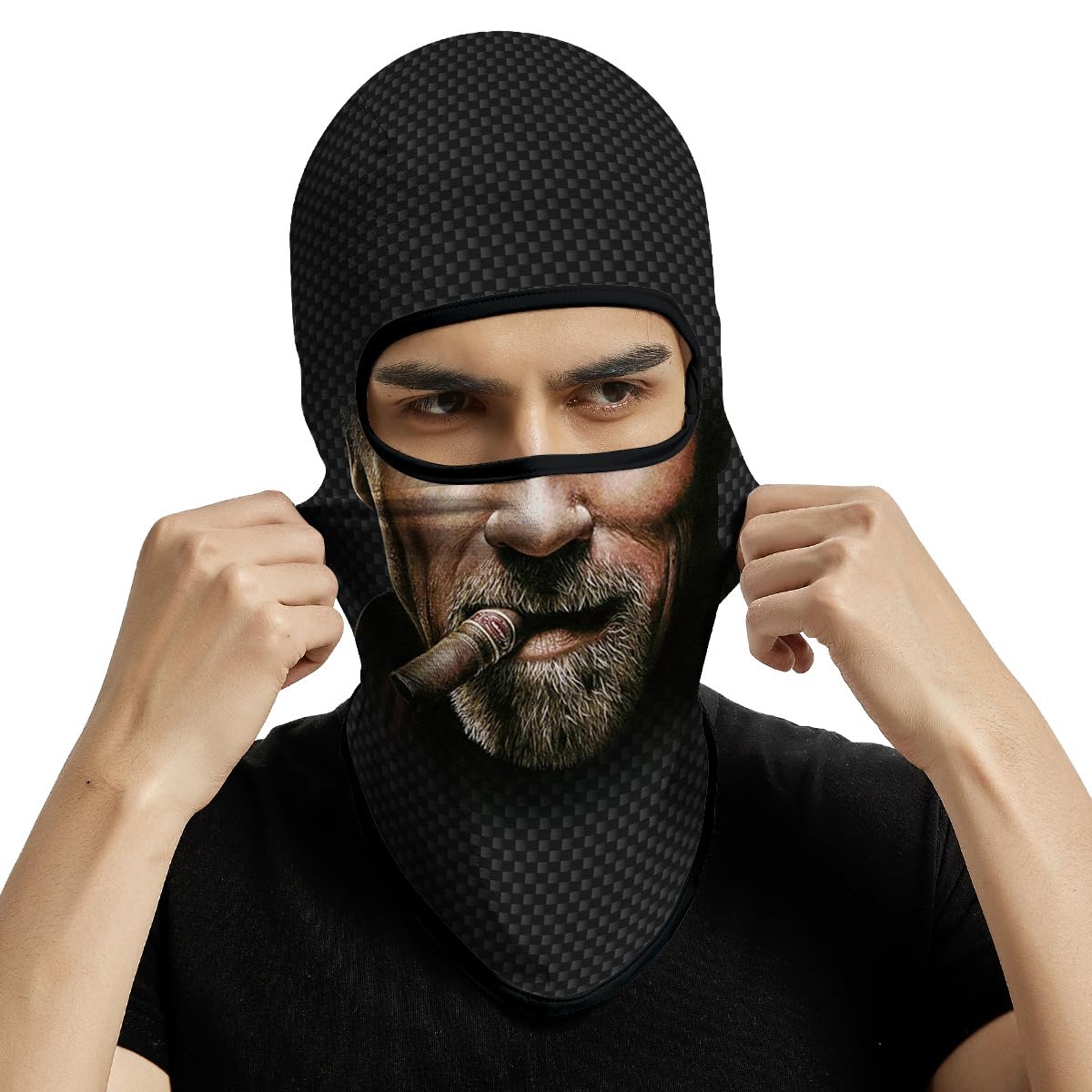 wiut Passamontagna integrale 3D, traspirante, per casco da moto, Go Kart e moto, con stampa di teschi, protezione UV, antivento, scaldacollo per uomo e donna