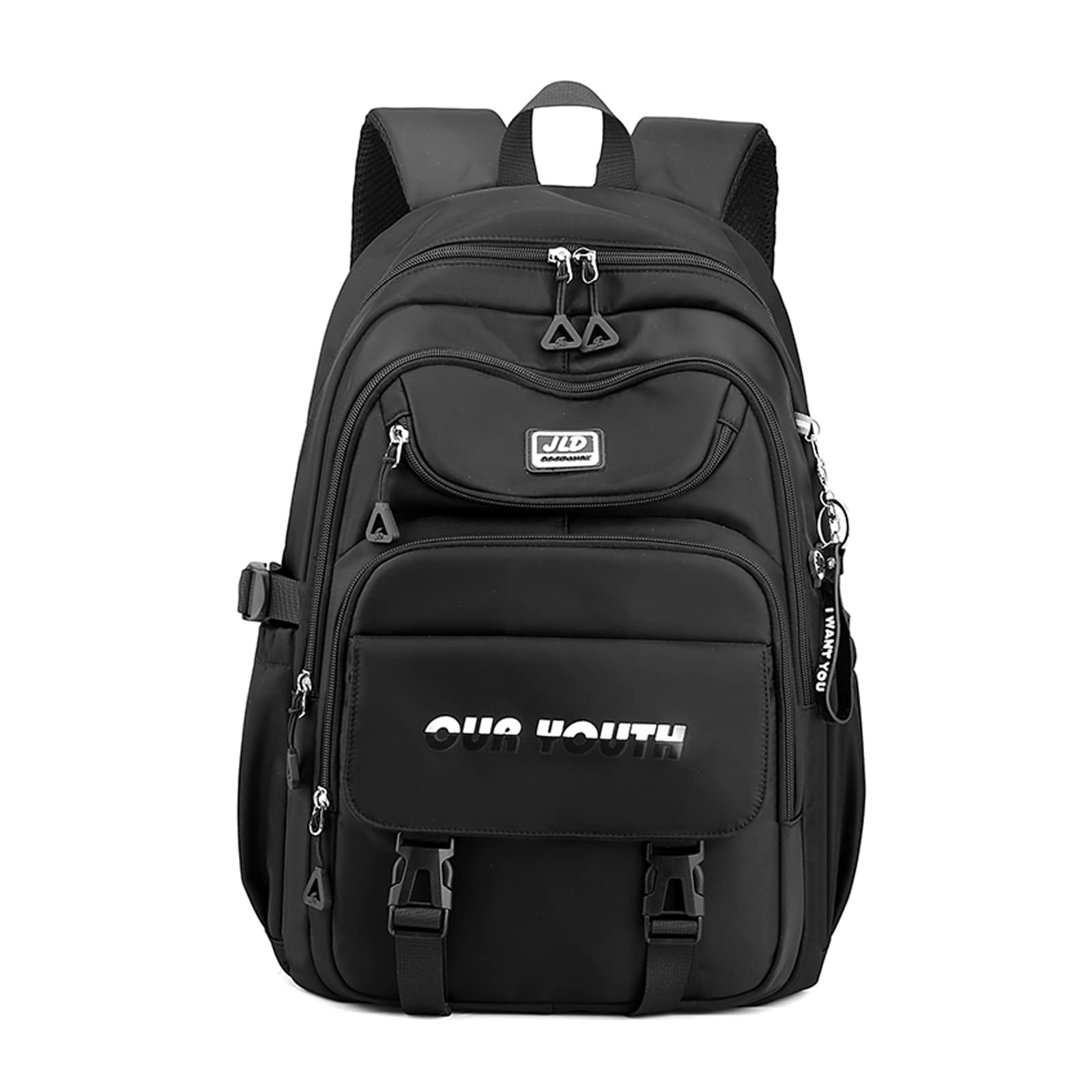 FANDARE Mochilas Infantiles Mochilas Escolares Juveniles Mochilas Escolares Mochilas Tipo Casual para Estudiantes Adultos Adolescentes Niños Niñas Universitarias Viaje Hiking Daypacks Negro