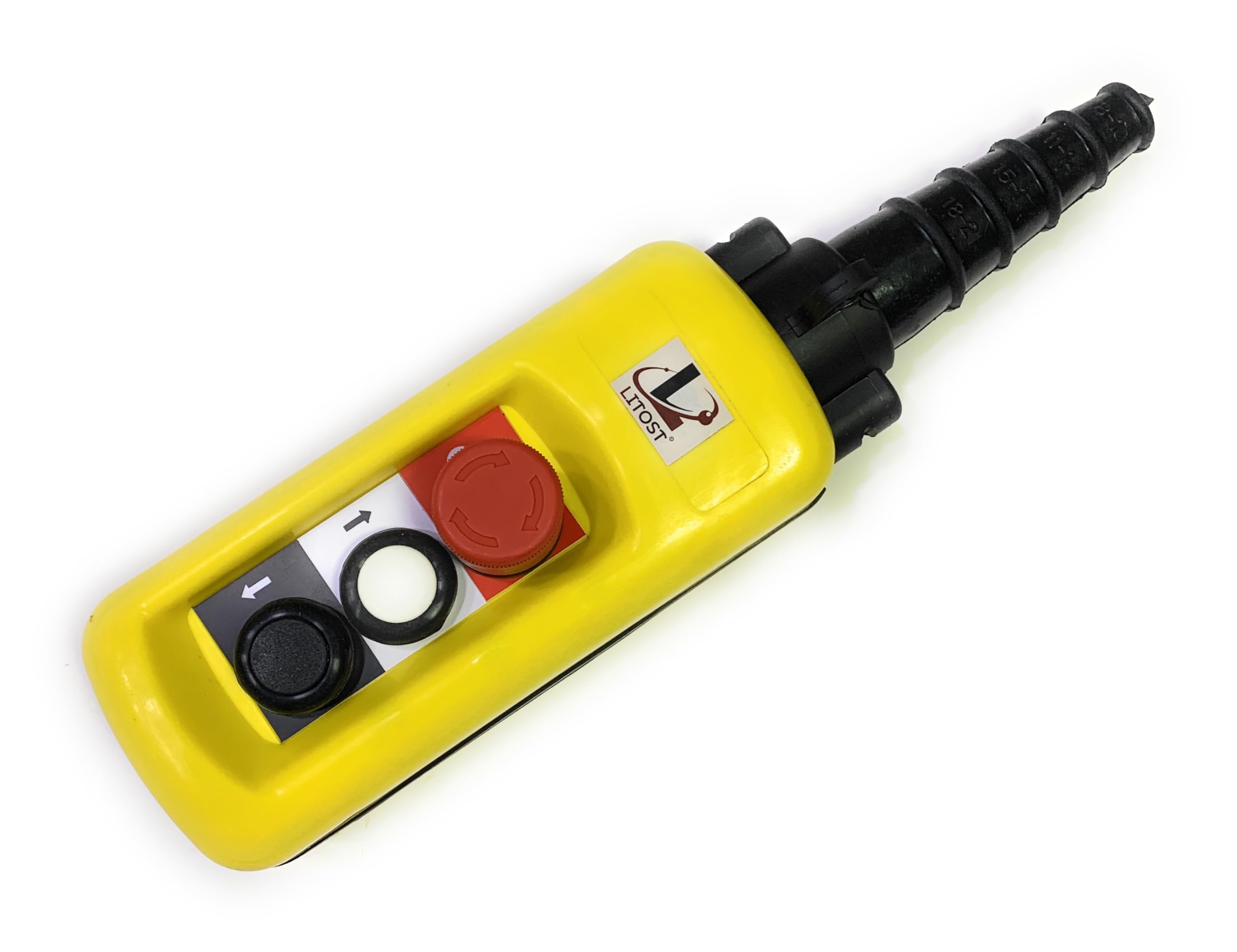 XAC Series XAC-A2713 Rainproof Emergency Stop Crane Push Button Switch  Plastic Pendant Hoist Control Station 10A Max. Current XAC-A2713 防雨型運転スイッチ 手持ち式押しボタン式リフティングハンドル コントロール ホイスト上下 デュアルスピード