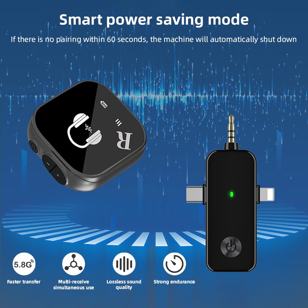 5.8G Inalámbrico en el Sistemas de Monitor de Oído, Auriculares del Sistemas IEM de Monitoreo de Doble Canal con 3 in 1 Receptor de Transmisor para Conciertos Musicales (2 receptores)
