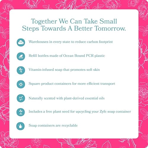 Miniatura 5 de Recambio de jabón de manos con vitaminas, jabón líquido de manos, jabón de manos hidratante derivado de plantas naturales con fragancia de aceite