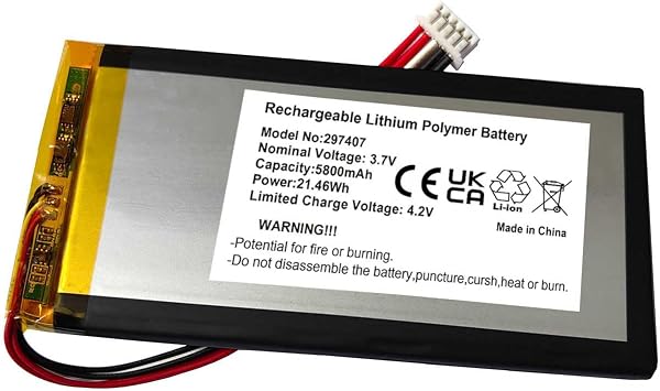 AOLIKES 3.7v 5800mAh Battery Replacement for Momcozy BM03 Video Baby Monitor, 5.5 1080P Full HD Baby Monitor Batteries Pack