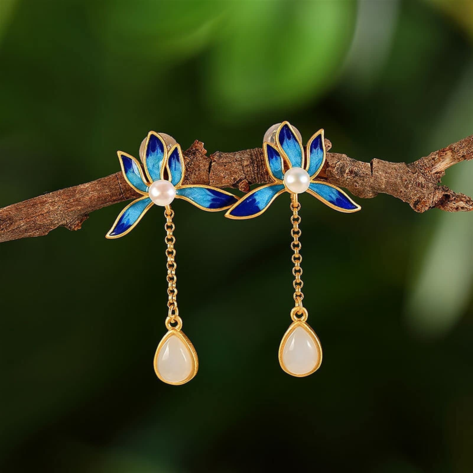 Pendientes de plata S925 bañados en oro para mujer Pendientes de plata para novia