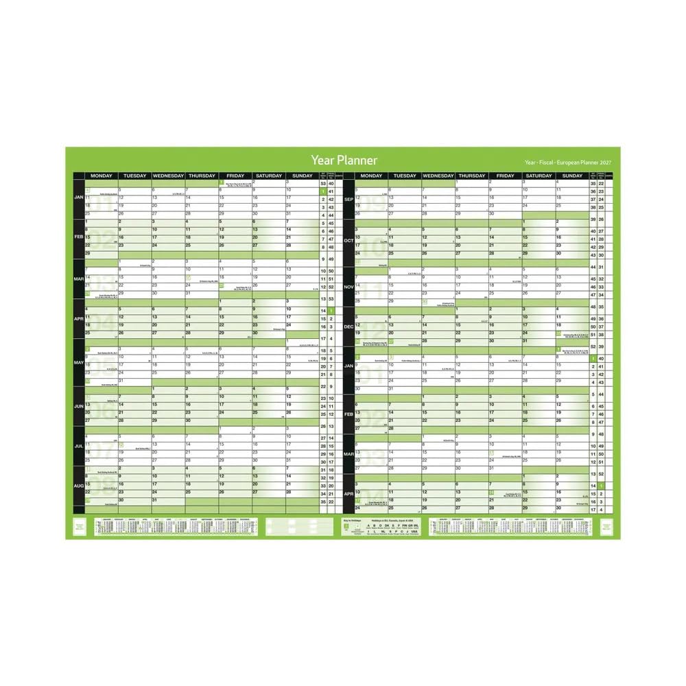 Janrax 2027-2028 A2 16 Months Planner Unmounted