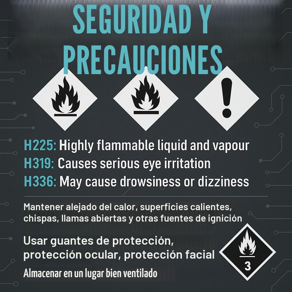 GiDeli Isopropanol 99,9% 4 x 5l - Alcohol isopropílico limpiador de alto porcentaje - Alcohol de limpieza para electrónica, accesorios de impresoras 3D, cristales, pantallas y lentes