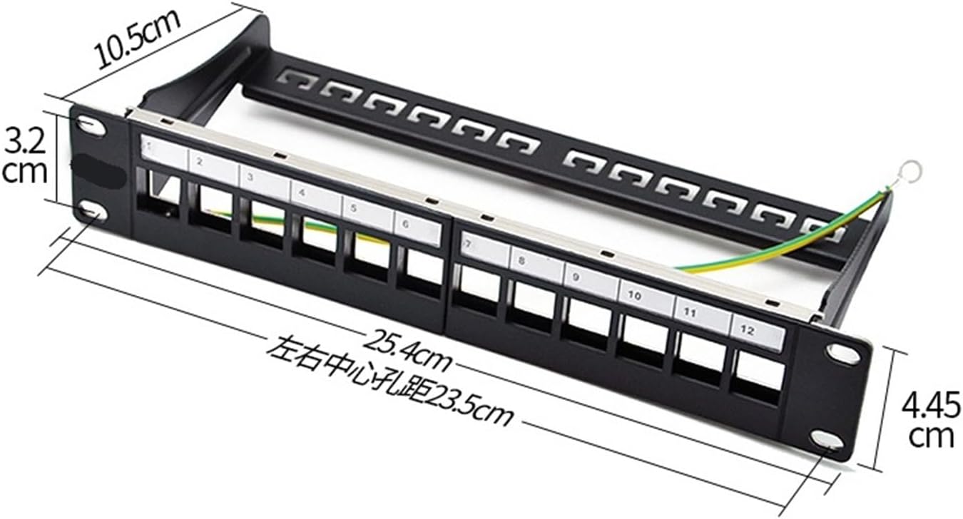 Network 10-inch 12-port 1U empty patch panel