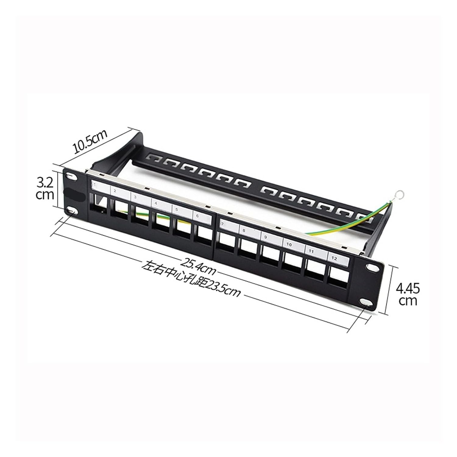 Network 10-inch 12-Port 1U Empty Patch Panel