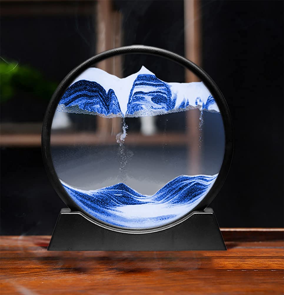 Buy YAIHE Moving Sand Art Picture Round Frame Sandscapes in Motion with