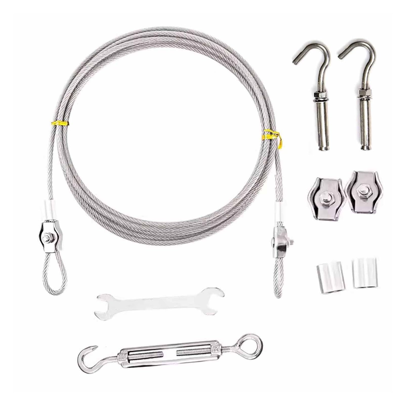 Este tendedero de Ropa de Acero Inoxidable 304, tendedero de Pared Resistente, Extensible, para Uso en Interiores y Exteriores, tendedero retráctil (Color: Plata, Tamaño: 50 m/164,04)