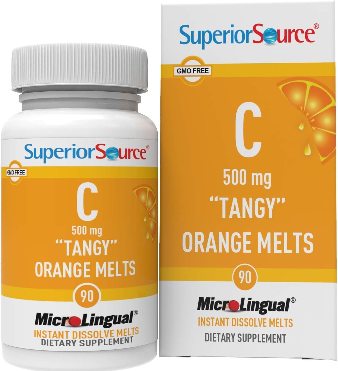 Superior Source Vitamin C 500 mg ?Tangy? Orange Melts – Daily Vitamin Supplement Supports Immune Health – Vitamin C Formula Aids Cell Health – 90 Sublingual Dissolving Tablets Superior Source Vitamin C 500 mg ?Tangy? Orange Melts – Daily Vitamin Supplement Supports Immune Health – Vitamin C Formula Aids Cell Health – 90 Sublingual Dissolving Tablets