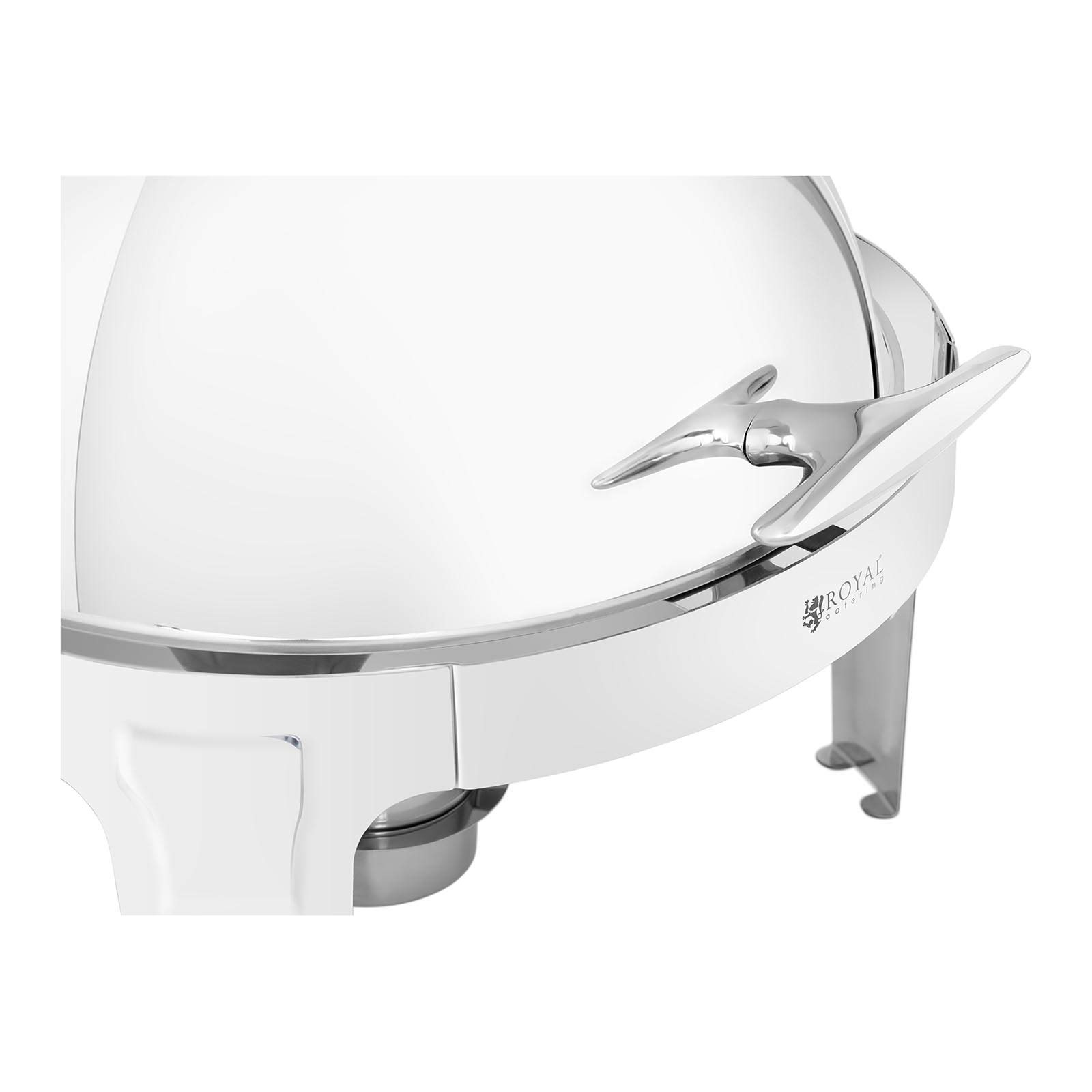 Royal Catering RCDB-6R Chafing Dish Rechaud podgrzewacz potraw podgrzewacz do potraw kszta?t kulisty 6 l 1 pojemnik na paliwo