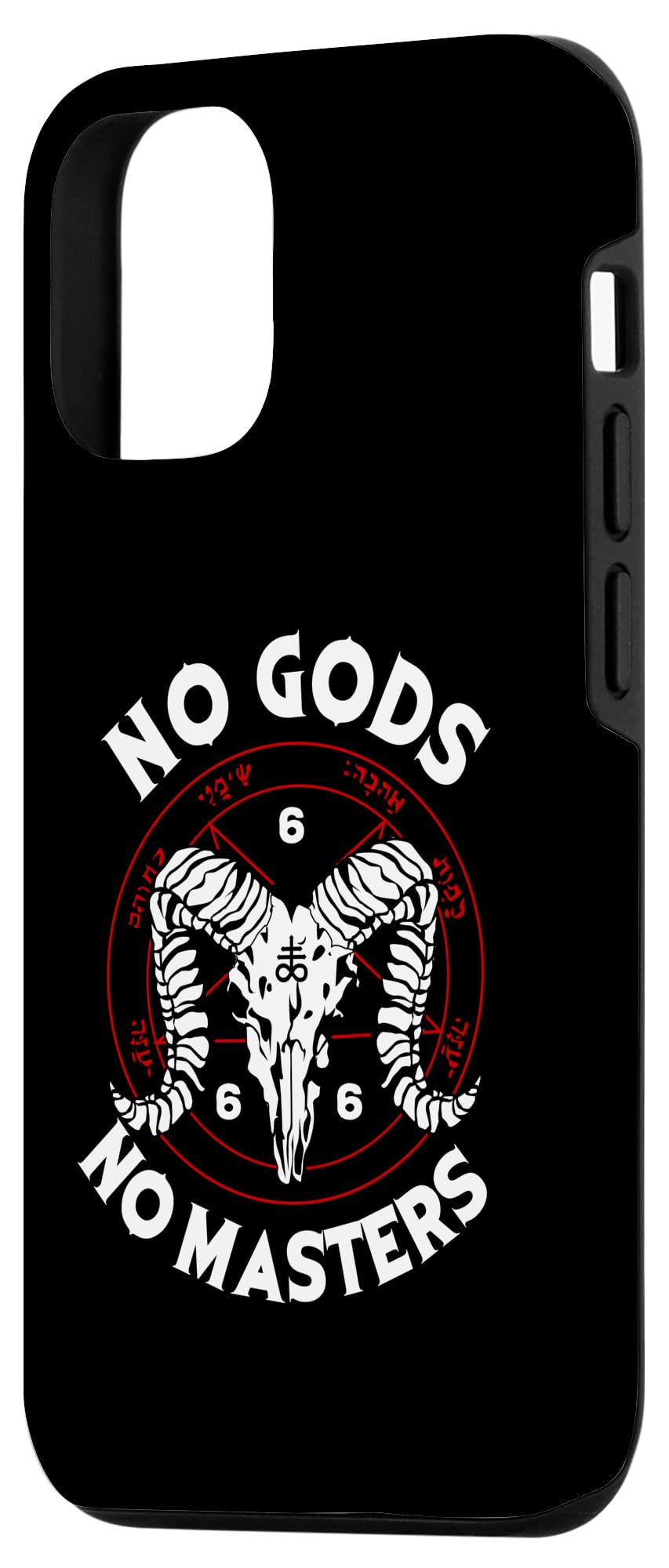 iPhone 15 No Gods No Masters Satanic Baphomet Case - Image 2