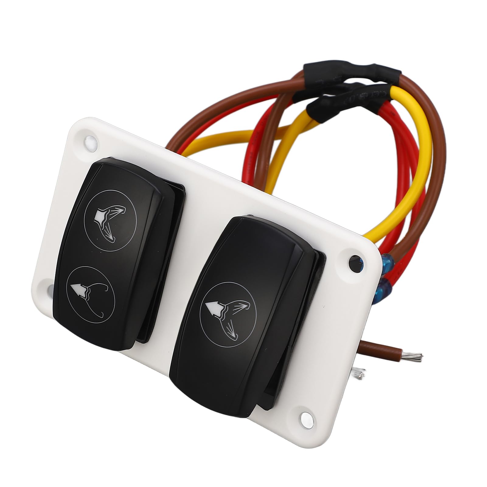 Marine Toilet Switch Panel, DC12 24V Marine Toilet Control Panel Switch 3 Way RV Toilet Rocker Switch for Boats Yachts