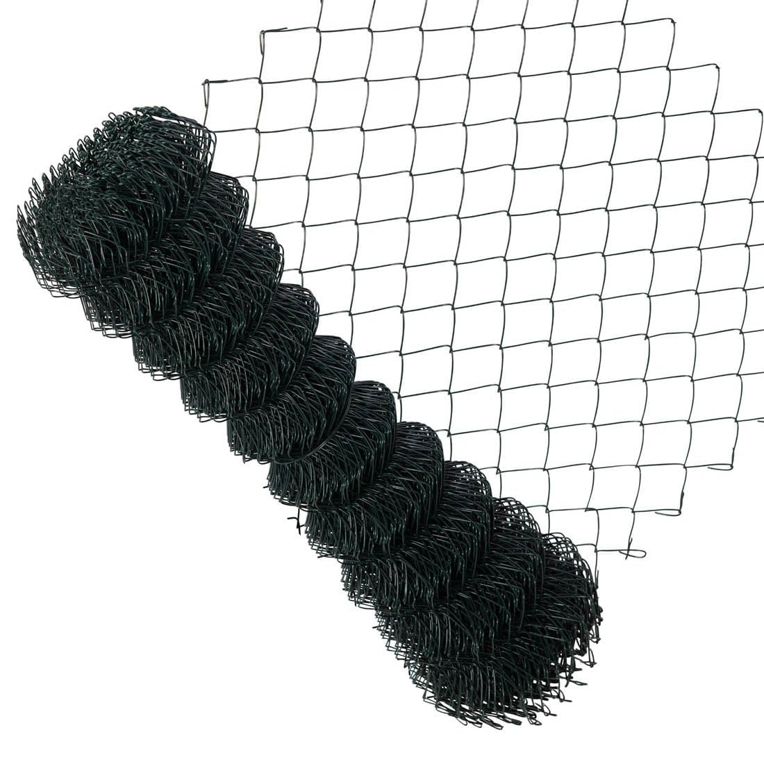 Garmix Maschendrahtzaun Gartenzaun Maschendraht Viereckgeflecht Grün 60x60mm 2,6mm (120cm x 25m)