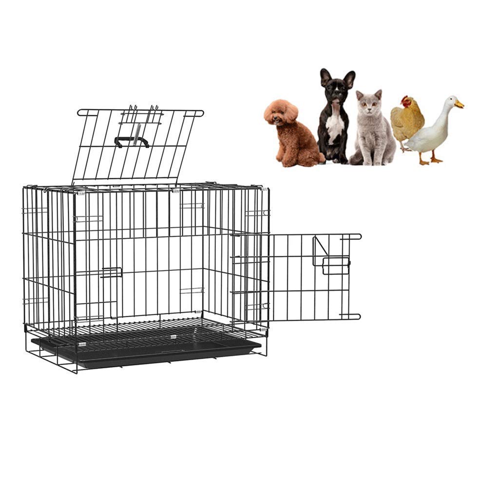 PSK PET MART Double-Door Folding Metal Dog Cage with Paw Protector Black with Removable Tray (Size :30 Inch) (Black, Black) (B0BLK6RJNC) Amazon Price History, Amazon Price Tracker