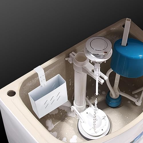 Miniatura 9 de Soporte para pastillas limpiadoras de tanque de inodoro, Percha de almacenamiento de acero inoxidable, Gancho ajustable Caja limpiadora de inodoro,