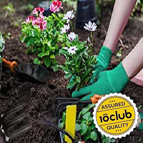 Kraft Seeds Gift Tool Kit for Garden - 8 Pcs (Cultivator, Fork, Trowels, Weeder, Hand Gloves, Pruner Cutter, Cutter Tool) | Agriculture Tools for Home Gardening | Gardening Accessories with Scissors